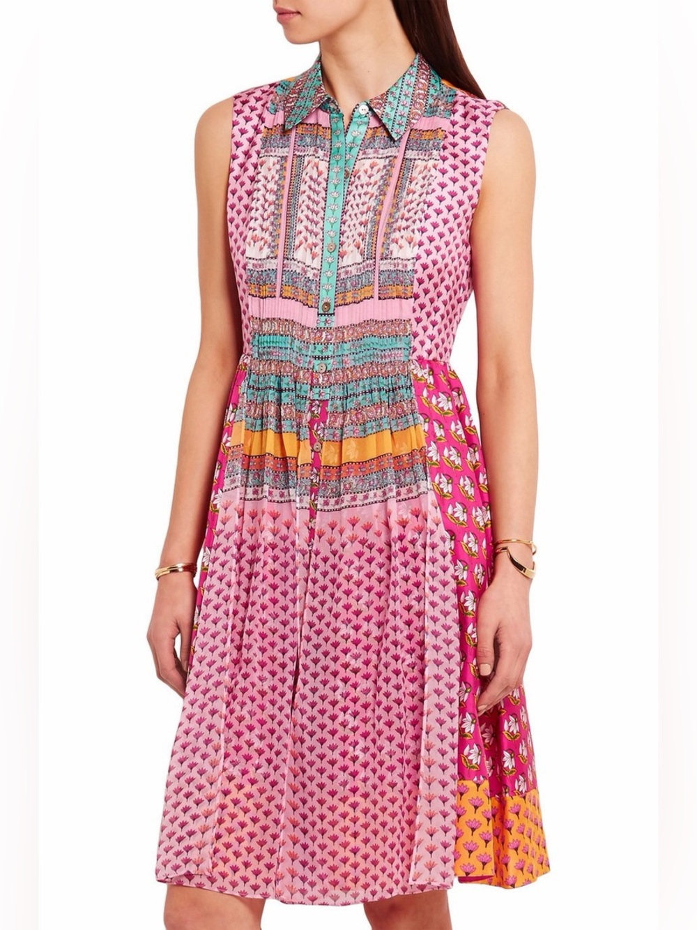 Diane von Furstenberg Nieves Pink Zen Scarf Dress